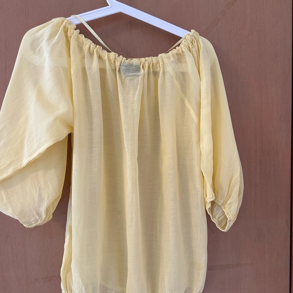 Elegant Yellow Off-Shoulder Women's Top